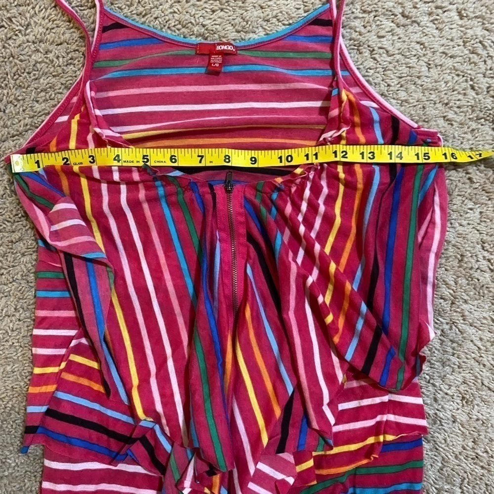Bongo Layered Ruffled Front Top Size L - Picture 4 of 6